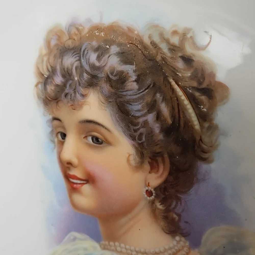 Vintage Three Crown China portrait plate